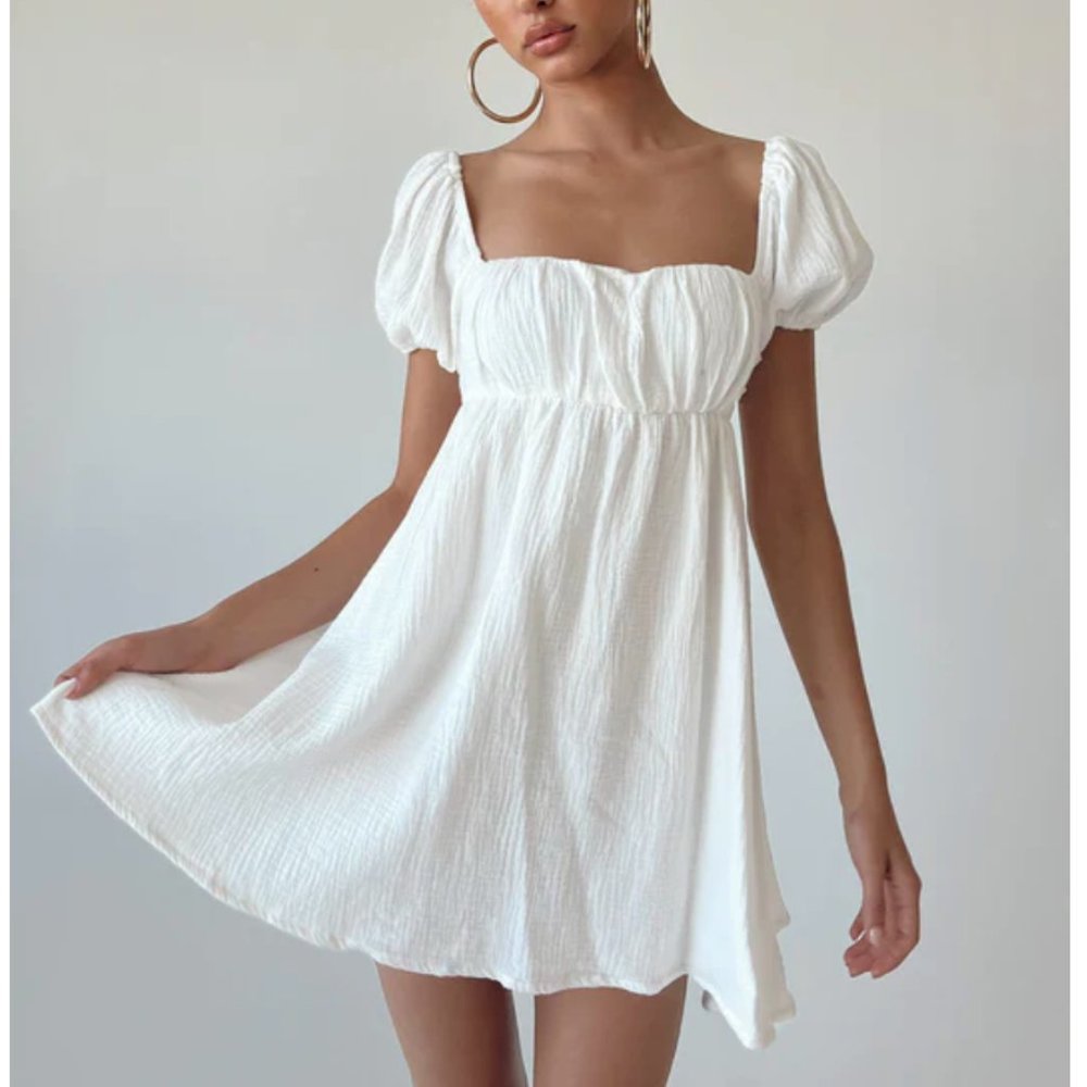 White Princess Polly Mini Dress